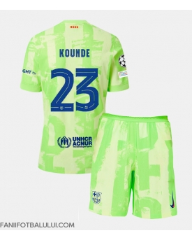 Barcelona Jules Kounde #23 Echipament de Fotbal Replică 2024-25 Copii Treilea (+ Șorturi)